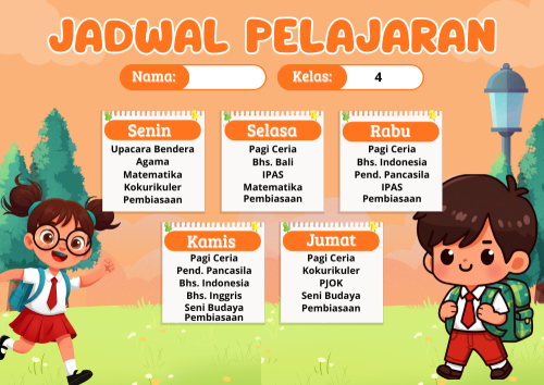 Jadwal Kelas 4